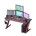 Gaming desk First-person game Monitors Black & red