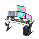 Gaming desk First-person game Monitors White