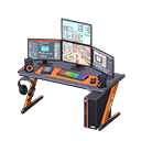 Gaming desk Online roleplaying game Monitors Black & orange
