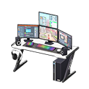 Gaming desk Online roleplaying game Monitors White