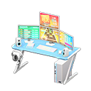 Gaming desk Rhythm game Monitors Light blue