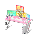 Gaming desk Rhythm game Monitors Pink