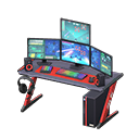 Gaming desk Third-person game Monitors Black & red