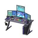 Gaming desk Third-person game Monitors Black