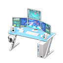 Gaming desk Third-person game Monitors Light blue
