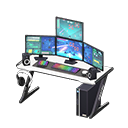 Gaming desk Third-person game Monitors White