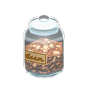 Glass jar Brown label Label Nuts