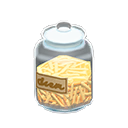 Glass jar Brown label Label Pasta