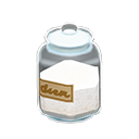 Glass jar Brown label Label Salt