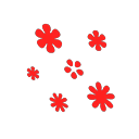 Glow-in-the-dark stickers Flowers Variation