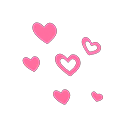 Glow-in-the-dark stickers Hearts Variation