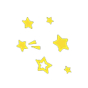Glow-in-the-dark stickers Stars Variation