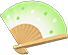 Animal Crossing Grass-green folding fan Image