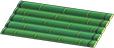 Green bamboo mat