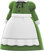 Green full-length maid gown