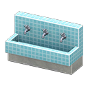 Handwashing area Blue tile