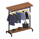 Animal Crossing Hanging clothing rack|Dark wood Image