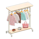 Hanging clothing rack White wood