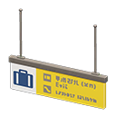 Hanging guide sign Luggage Pictogram Yellow