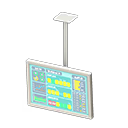 Hanging monitor Operations data Display White