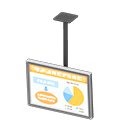 Hanging monitor Presentation Display Silver