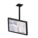 Hanging monitor Security footage Display Black