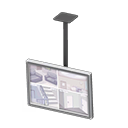 Hanging monitor Security footage Display Silver
