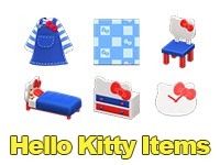 Animal Crossing Hello Kitty Items Image