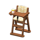 High chair Beige Fabric Dark wood