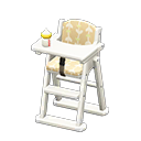 High chair Beige Fabric White