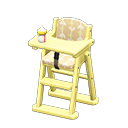 High chair Beige Fabric Yellow