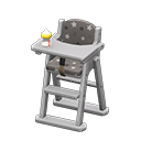 High chair Black Fabric Gray