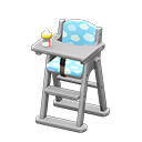 High chair Blue Fabric Gray