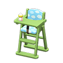 High chair Blue Fabric Green