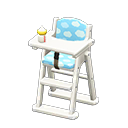 High chair Blue Fabric White