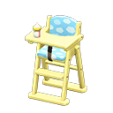 High chair Blue Fabric Yellow