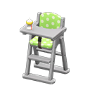 High chair Green Fabric Gray