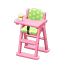 High chair Green Fabric Pink