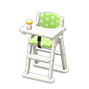 High chair Green Fabric White