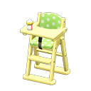 High chair Green Fabric Yellow