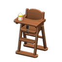 High chair None Fabric Dark wood