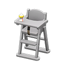 High chair None Fabric Gray