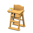 High chair None Fabric Natural wood