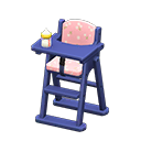 High chair Pink Fabric Blue