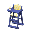 High chair Yellow Fabric Blue