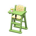 High chair Yellow Fabric Green
