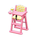 High chair Yellow Fabric Pink