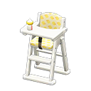 High chair Yellow Fabric White