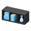 Animal Crossing Horizontal organizer|Blue waves Stored-item design Black Image