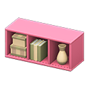 Horizontal organizer Checkered beige Stored-item design Pink